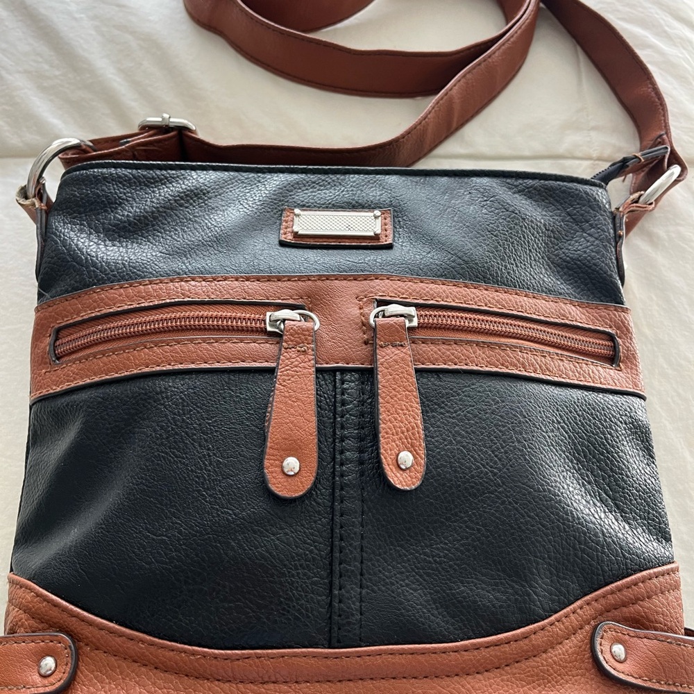 Black and Brown Crossbody Bag